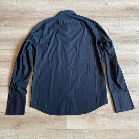 Hugo Boss Black Tuxedo Shirt Mens 16 1/2 42- French Cuffs Bib regular fit - Picture 4 of 13